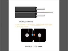 GJXH 2 cœurs FTTH intérieure LZSH enveloppe câble à fibre optique câble à goutte