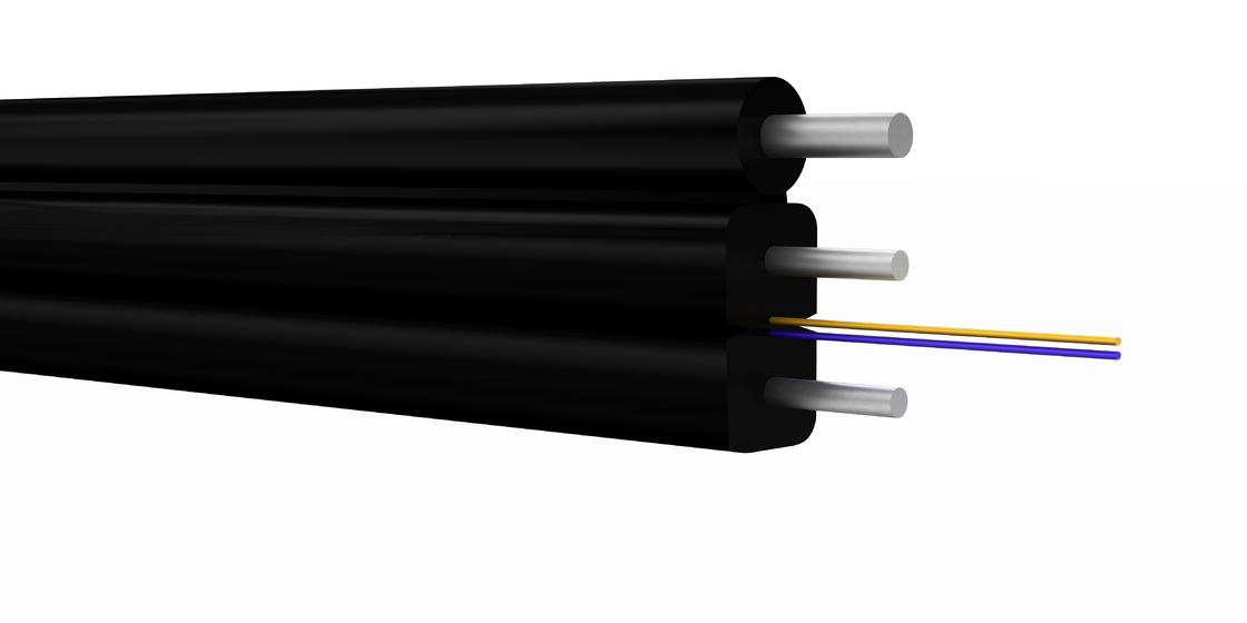 Utilisation dans le câble aérien FTTH autoportant en fibre optique pour utilisation intérieure et extérieure