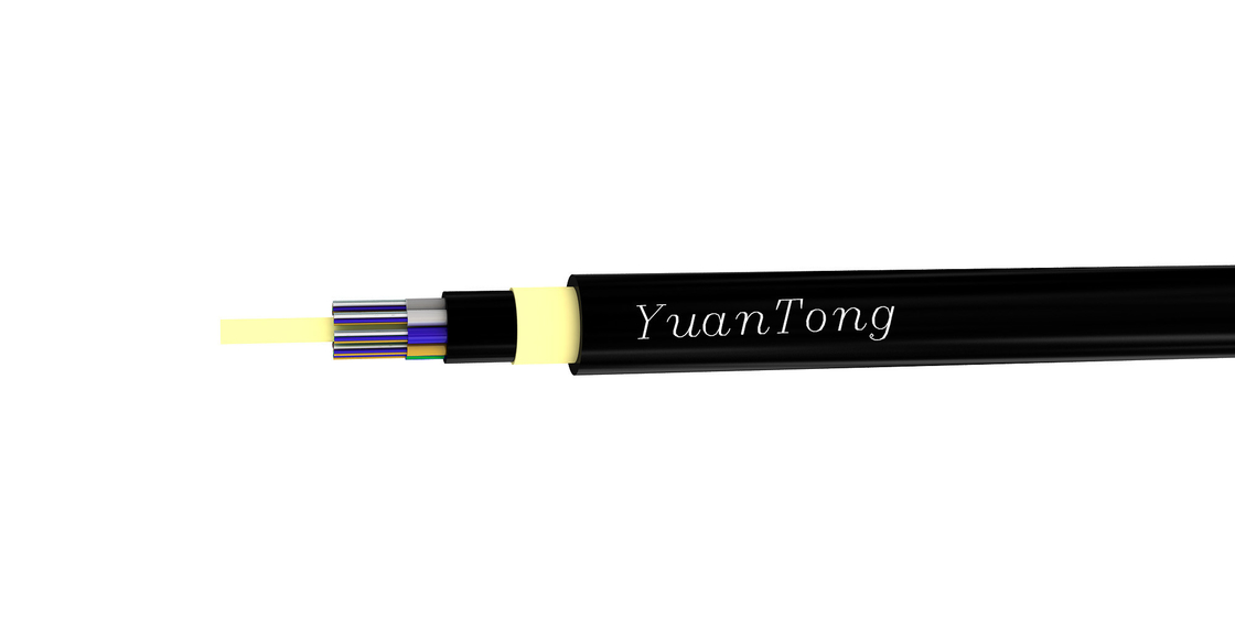 Cable optique aérien autoportant tout diélectrique extérieur de 2 à 144 cœurs