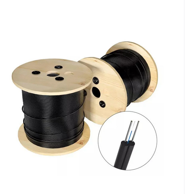 FTTH Drop Cable Intérieur 1/2 noyaux de type arc FRP/acier membre de résistance