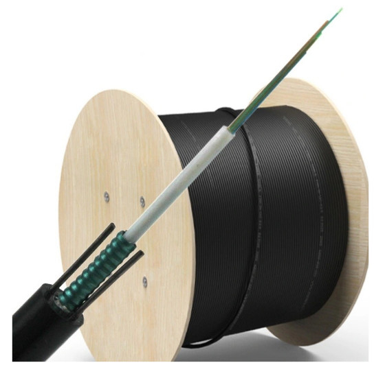 Cable à fibre optique extérieur GYXTW 12 cœurs Uni-tube Light Aerial blindé mode unique