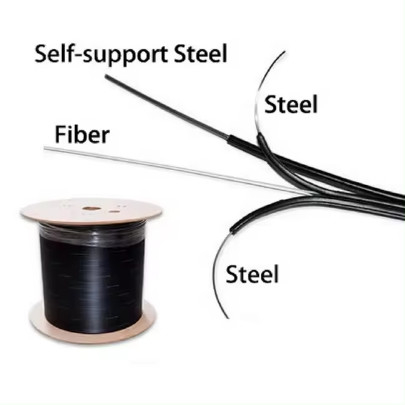 Cable à goutte en fibre optique FTTH autoportant GJYXCH 1/2 cœurs intérieur extérieur