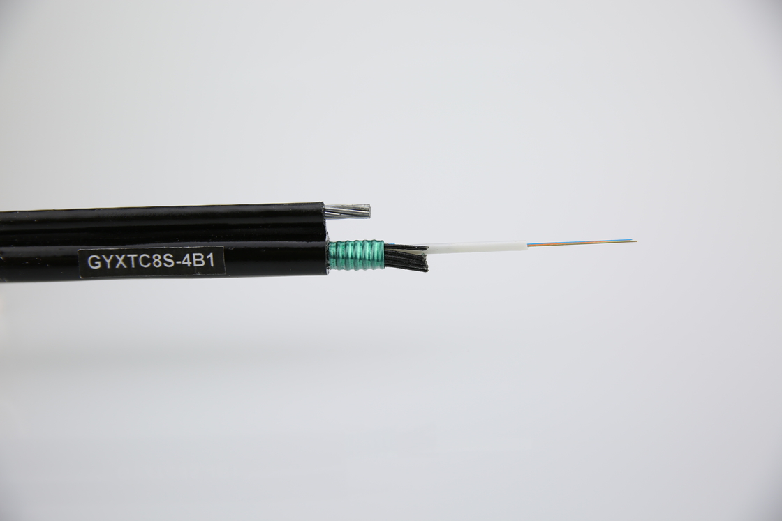 Cable aérien GYTC8S blindé Figure 8 avec ruban d'acier 24 36 48 72 Cable optique à fibre optique G652D