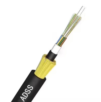 Cable aérien ADSS autoportant à longue portée à double veste Cable à fibre optique 2-36 noyau
