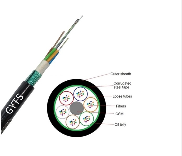 Cable extérieur en fibre optique à base de 144 fibres anti-rongeurs