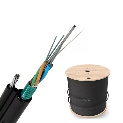 144F Extérieur Figure 8 Câble à fibre optique supportant le soufre aérien GYFTC8Y GYTC8S GYTC8A