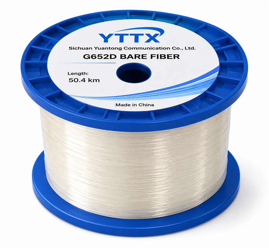 Fibre G652D 48.8KM 50.4KM par bobine fibre nue SM longueur personnalisable