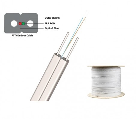 Cable FTTH mono-mode intérieur résistant aux intempéries 1-12 noyau pour une connexion transparente