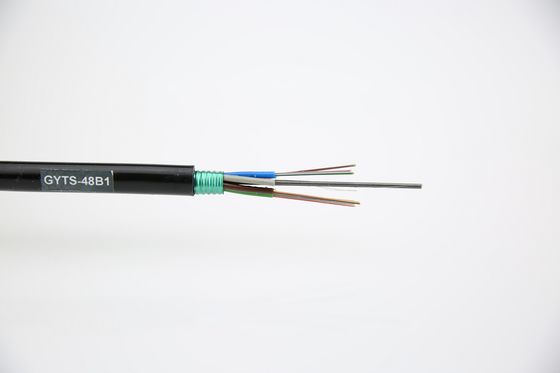 Câble optique blindé de fibre de mode unitaire de GYTS, anti câble optique de fibre du rongeur 12-72
